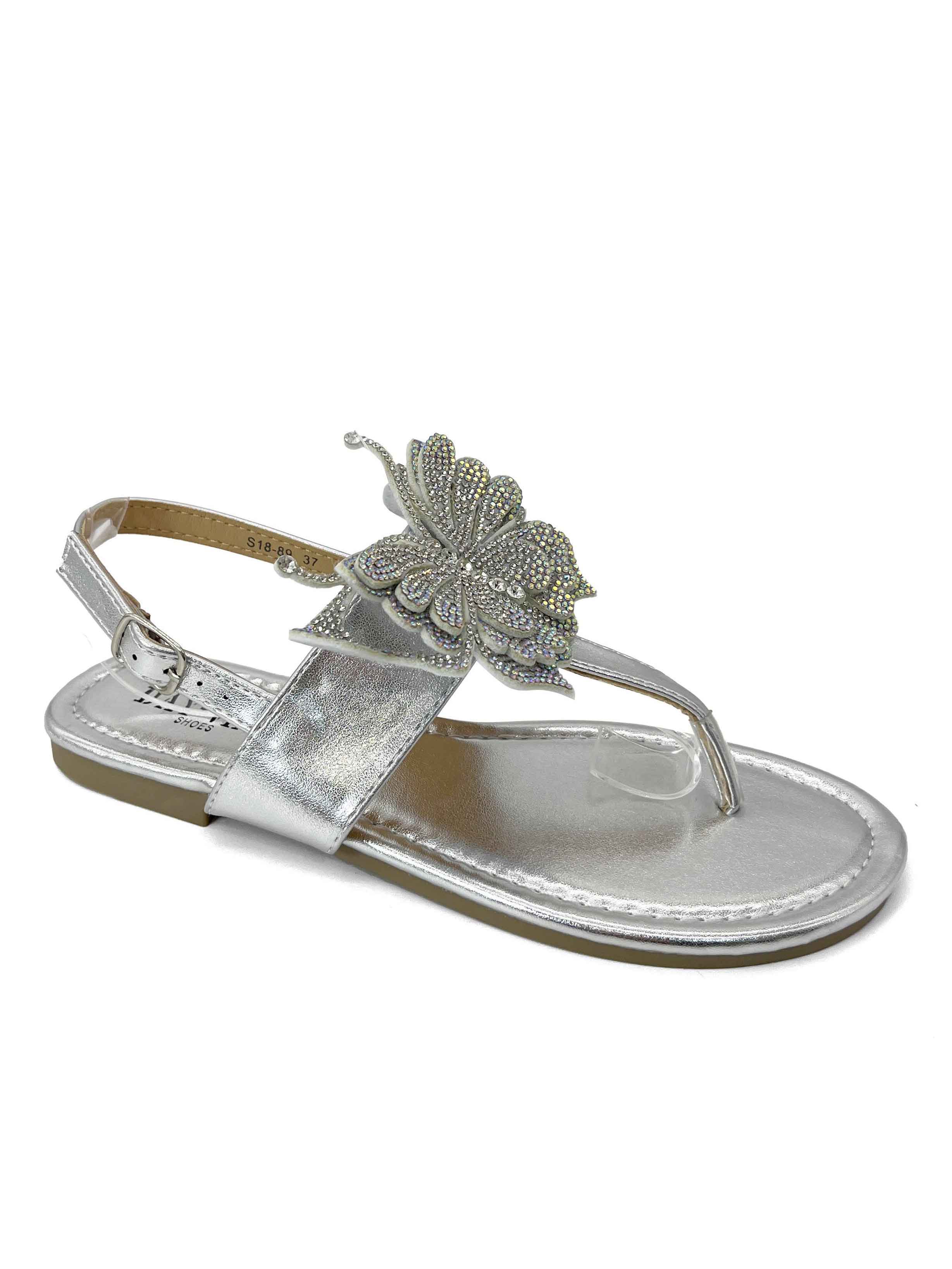 Lily - Søde sandaler med sommerfugl pyntet med similisten